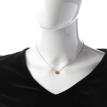 Hermes Lacquered Rose Gold Mini Pop H Pendant Necklace Marron Glace 2 of 6