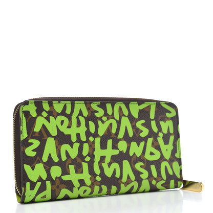 Louis Vuitton Monogram Graffiti Zippy Wallet Green 3 of 7