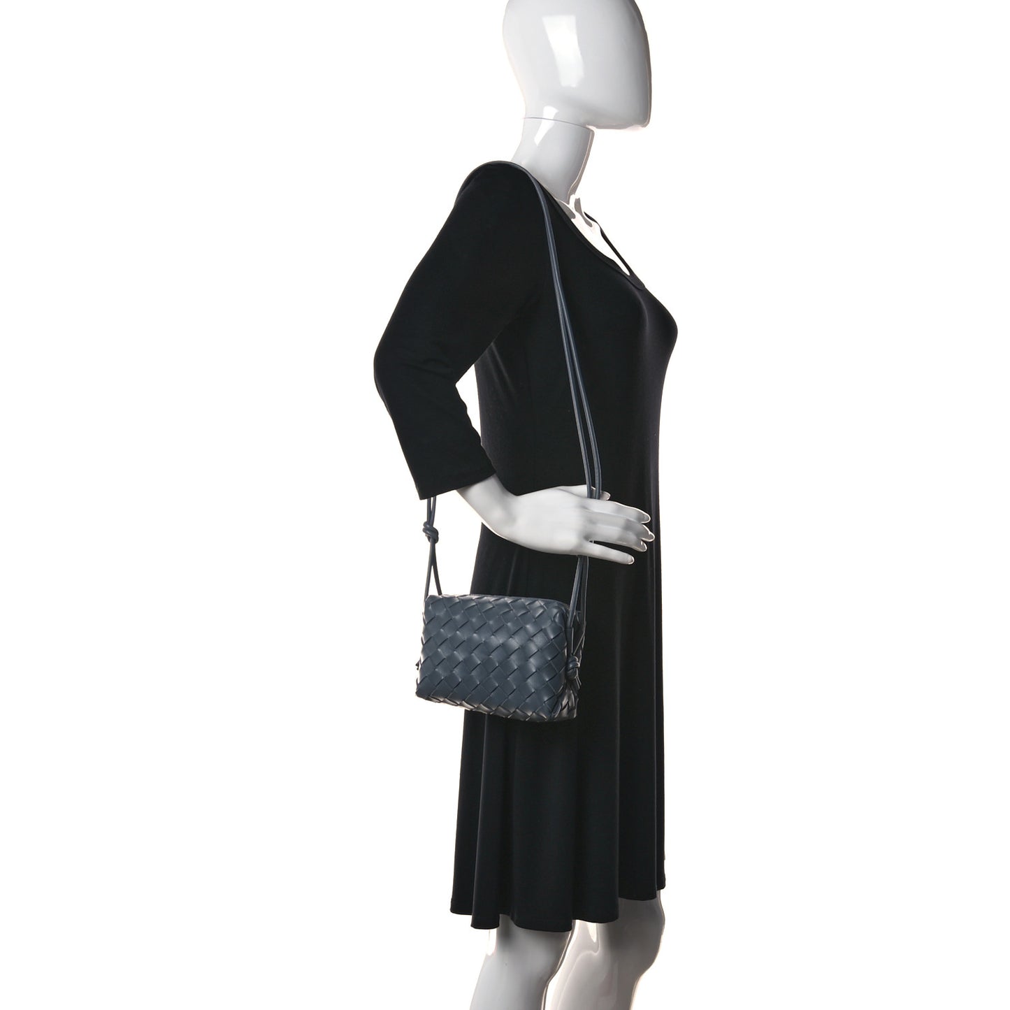 Nappa Intrecciato Mini Loop Camera Bag Thunder