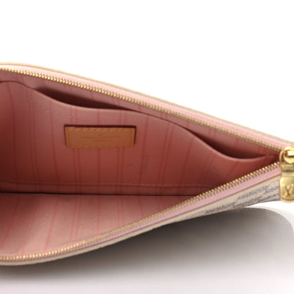Louis Vuitton Damier Azur Neverfull MM GM Pochette Rose Ballerine 5 of 7