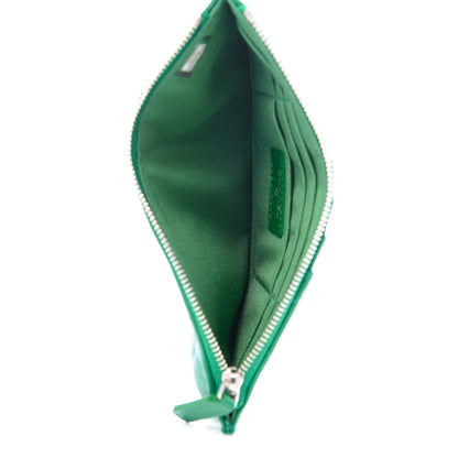 Chanel Caviar Quilted Classic Flat Wallet Pouch Green 5 of 7