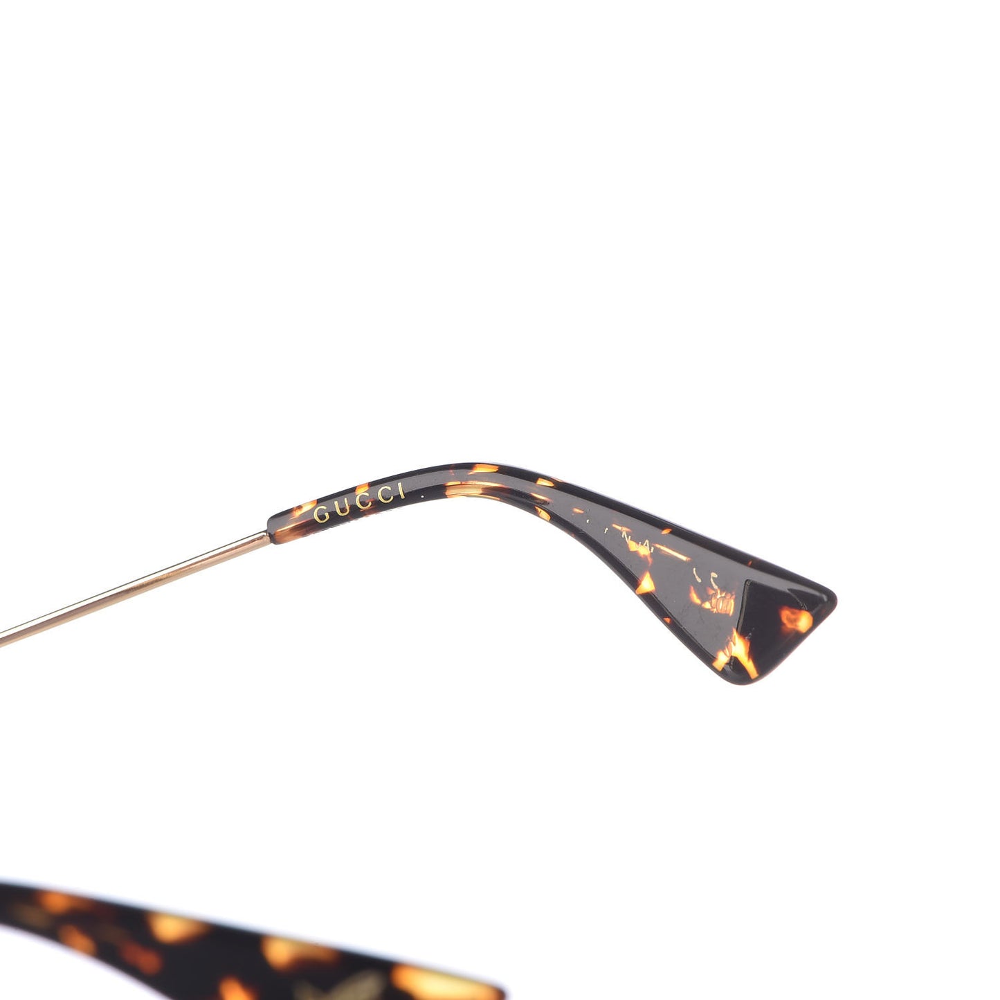 Glitter Acetate Oversize Square Frame Sunglasses GG0106S Gold