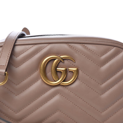 Gucci Calfskin Matelasse Small GG Marmont Chain Shoulder Bag Porcelain Rose 10 of 11