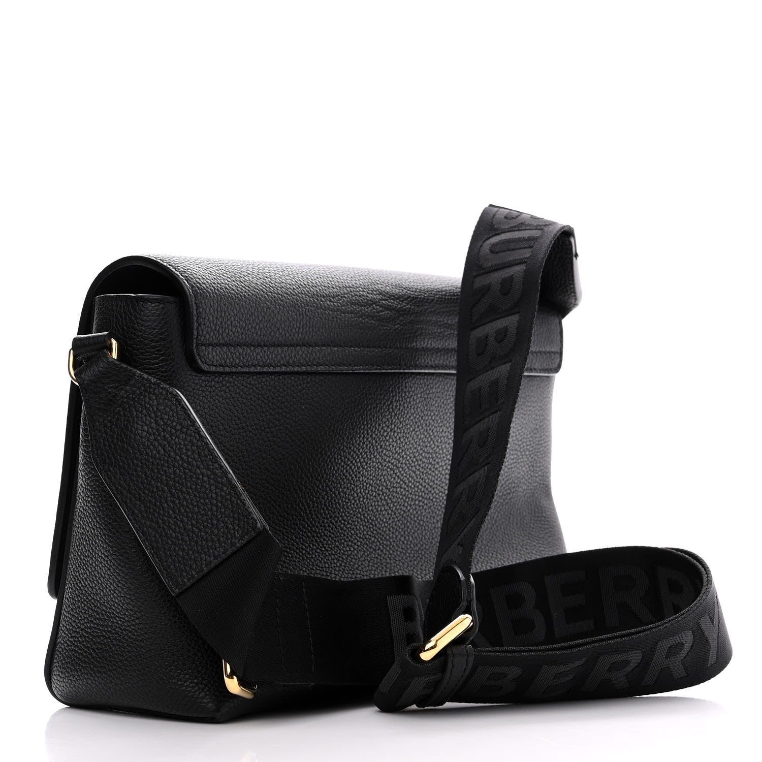Burberry Grainy Calfskin Vintage Check Note Crossbody Bag Black 3 of 15