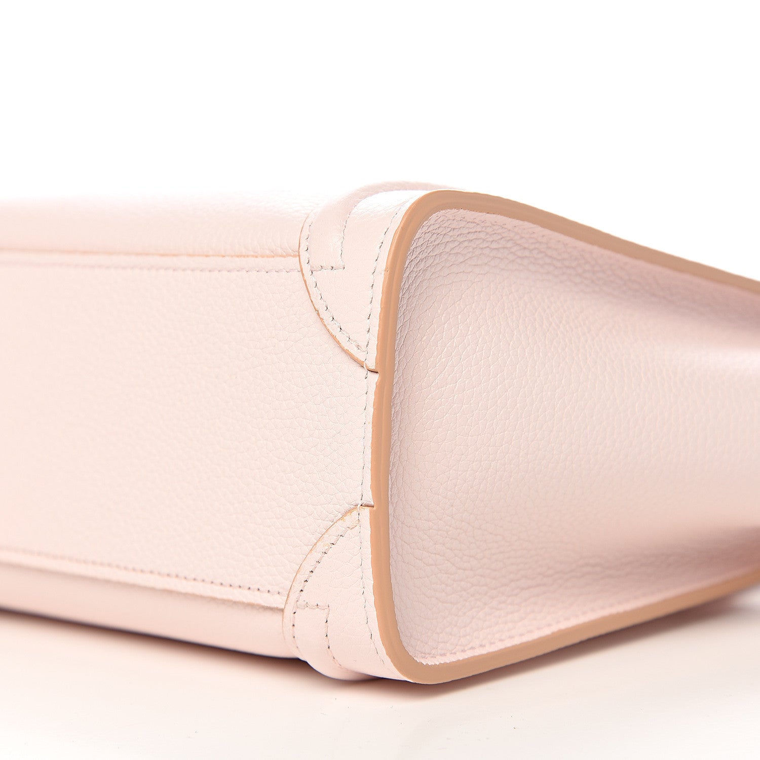 Celine Drummed Calfskin Nano Luggage Pale Pink 8 of 9