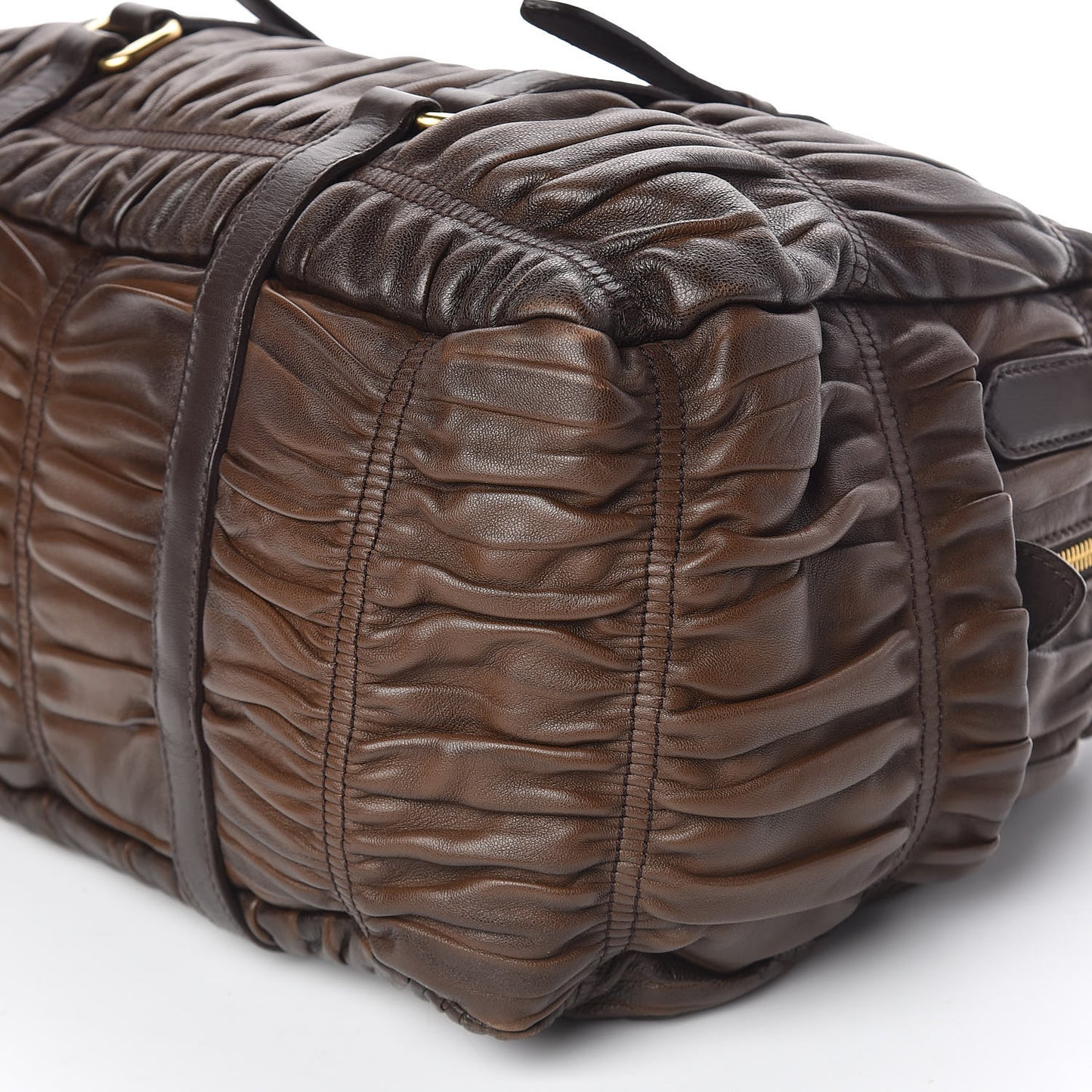 Nappa Gaufre Dome Satchel Noce