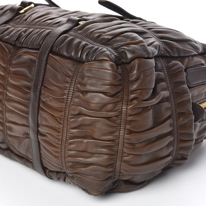 Prada Nappa Gaufre Dome Satchel Noce 9 of 10