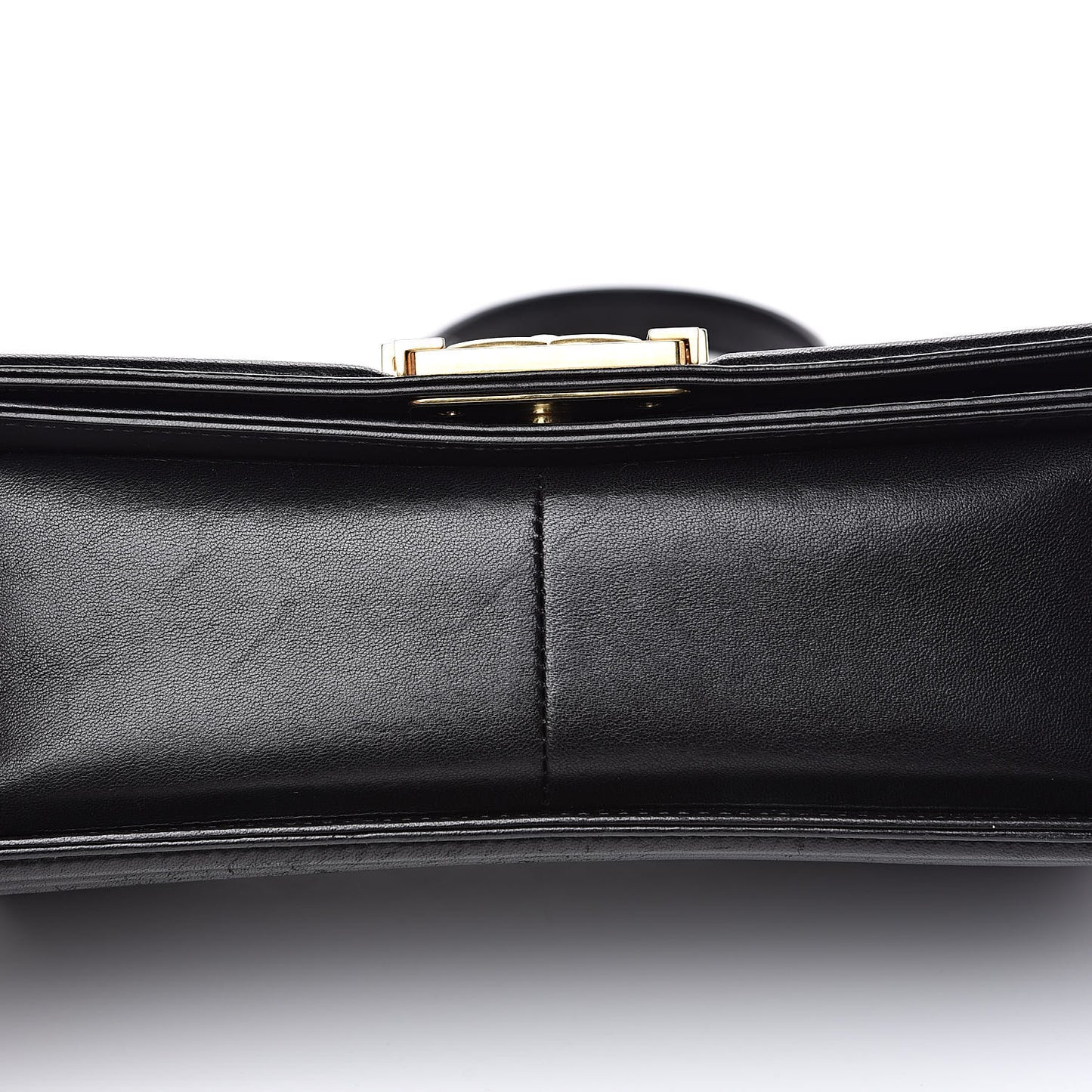 Lambskin Quilted Medium Boy Flap Black