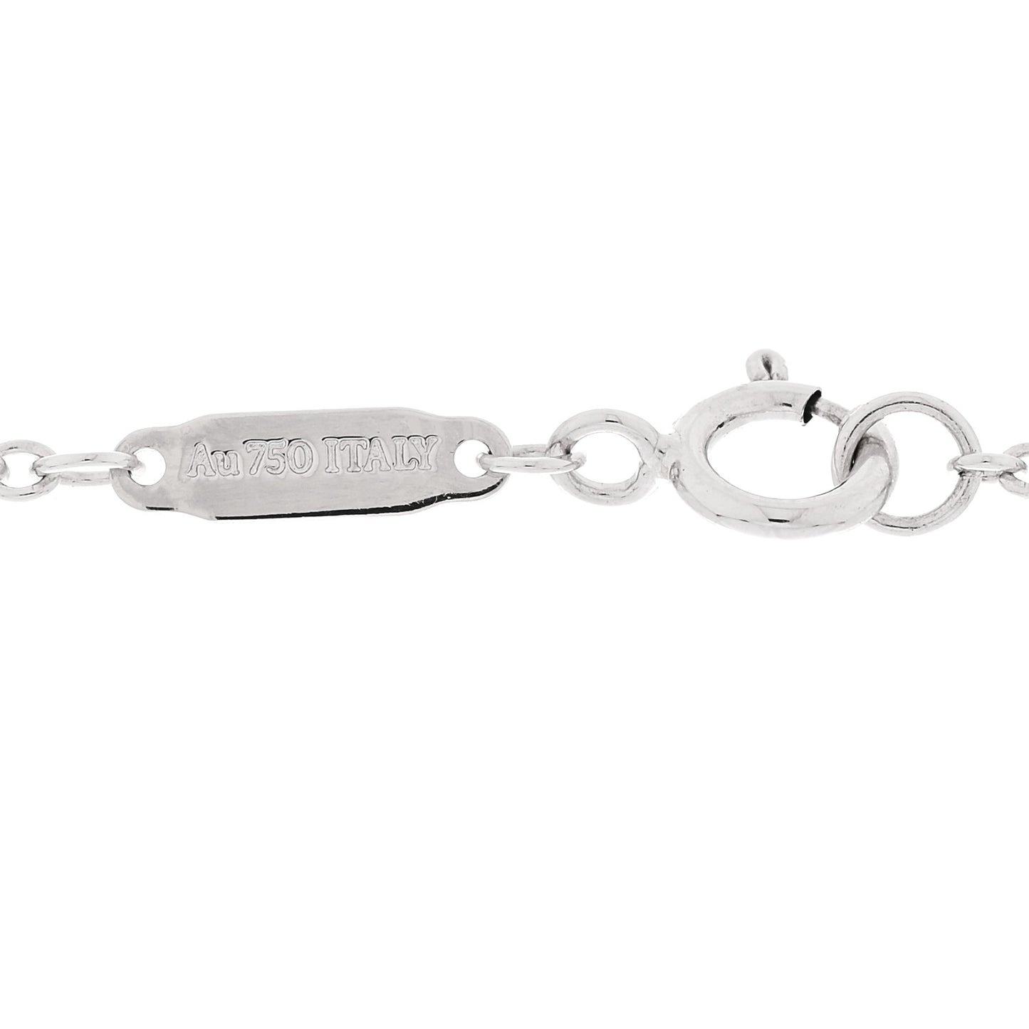 18K White Gold Diamond Knot Necklace