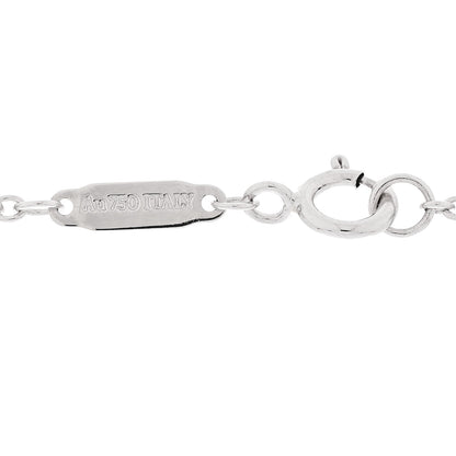 Tiffany 18K White Gold Diamond Knot Necklace 5 of 6