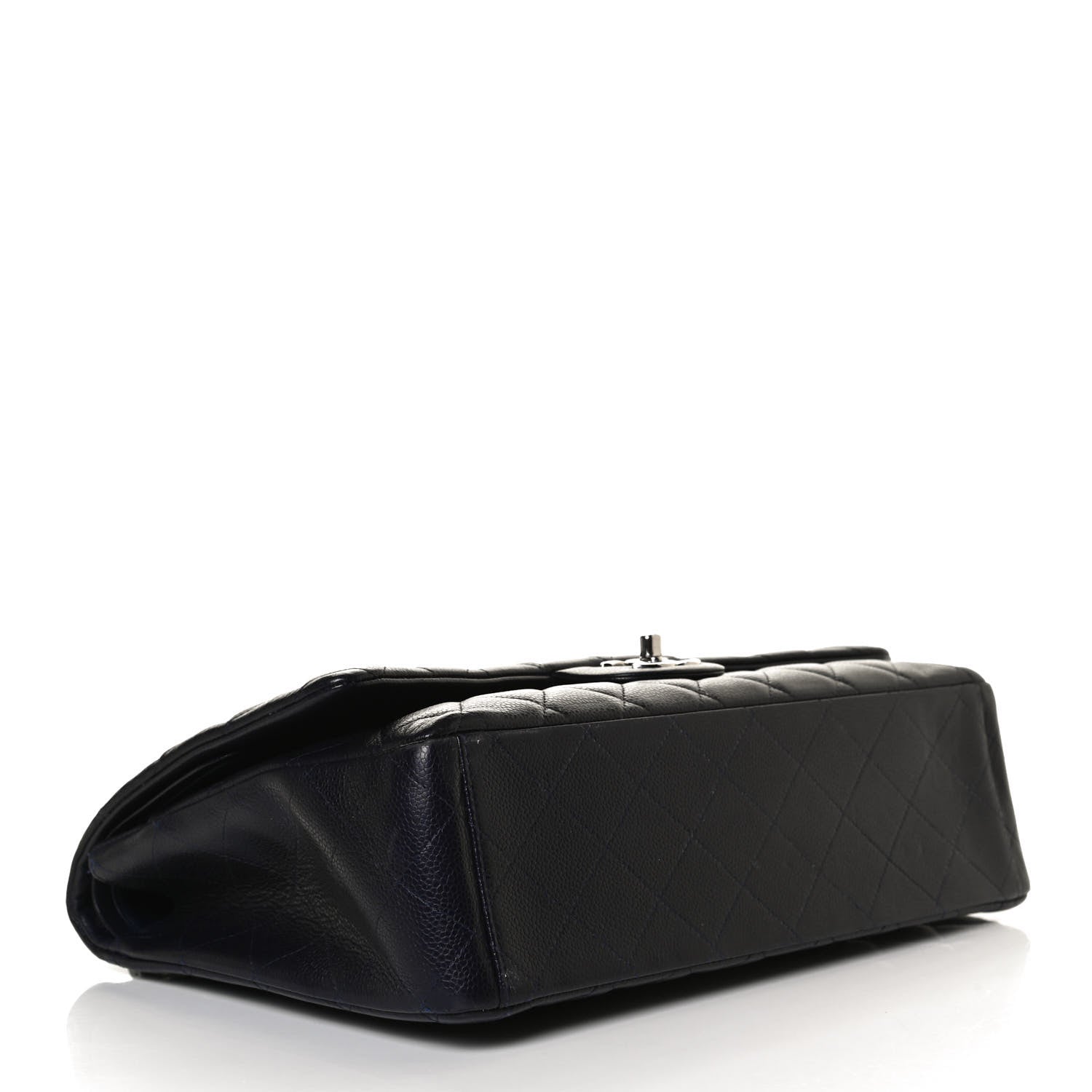 Chanel Caviar Quilted Maxi Double Flap Navy Blue 4 of 14