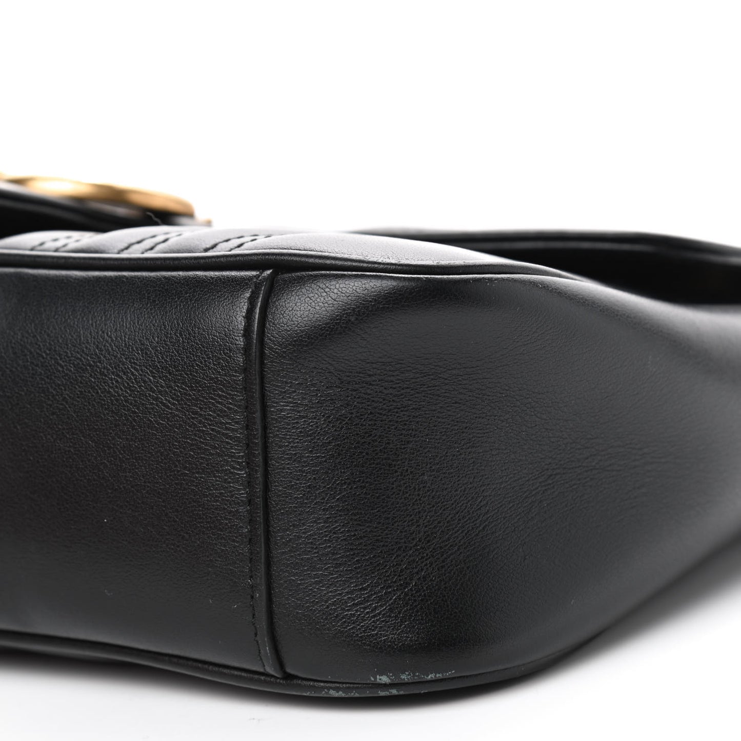 Calfskin Matelasse Small GG Marmont Shoulder Bag Black