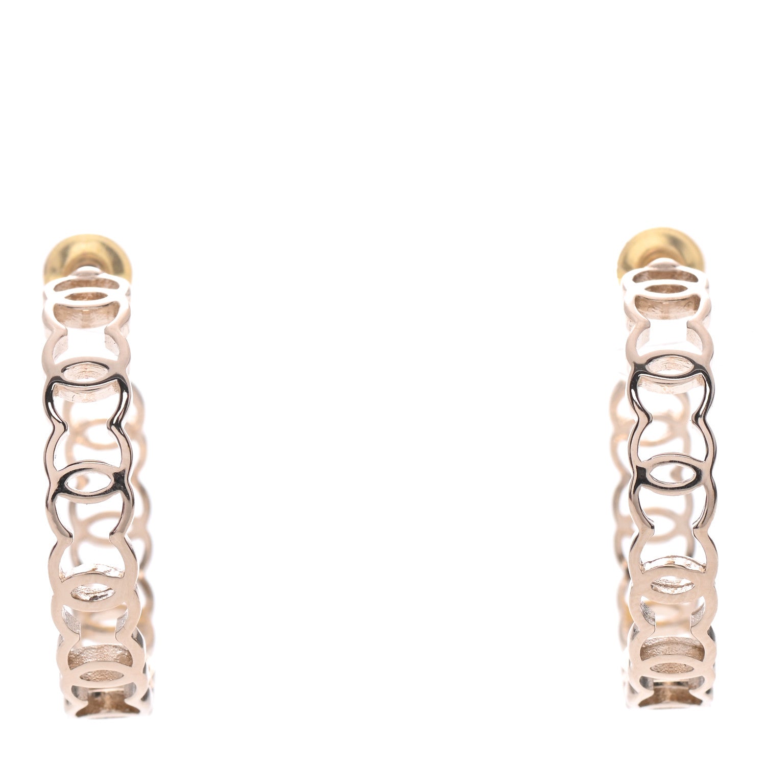 Chanel Metal CC Hoop Earrings Gold 1 of 5
