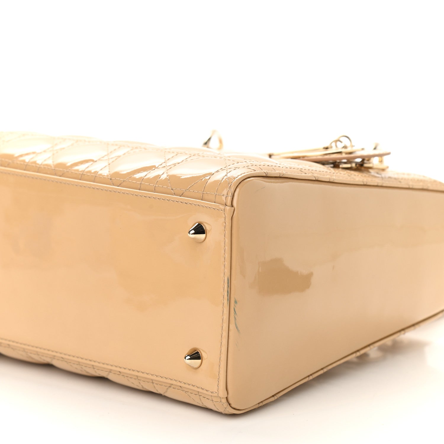 Christian Dior Patent Cannage Medium Lady Dior Beige 6 of 10