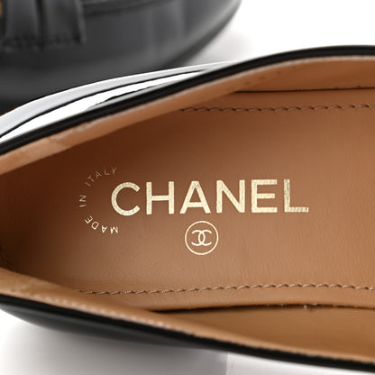 Chanel Patent CC Mocassin Loafers 42 Black 7 of 15