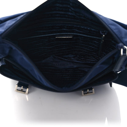 Prada Tessuto Nylon Saffiano Vela Messenger Bag Navy 4 of 7