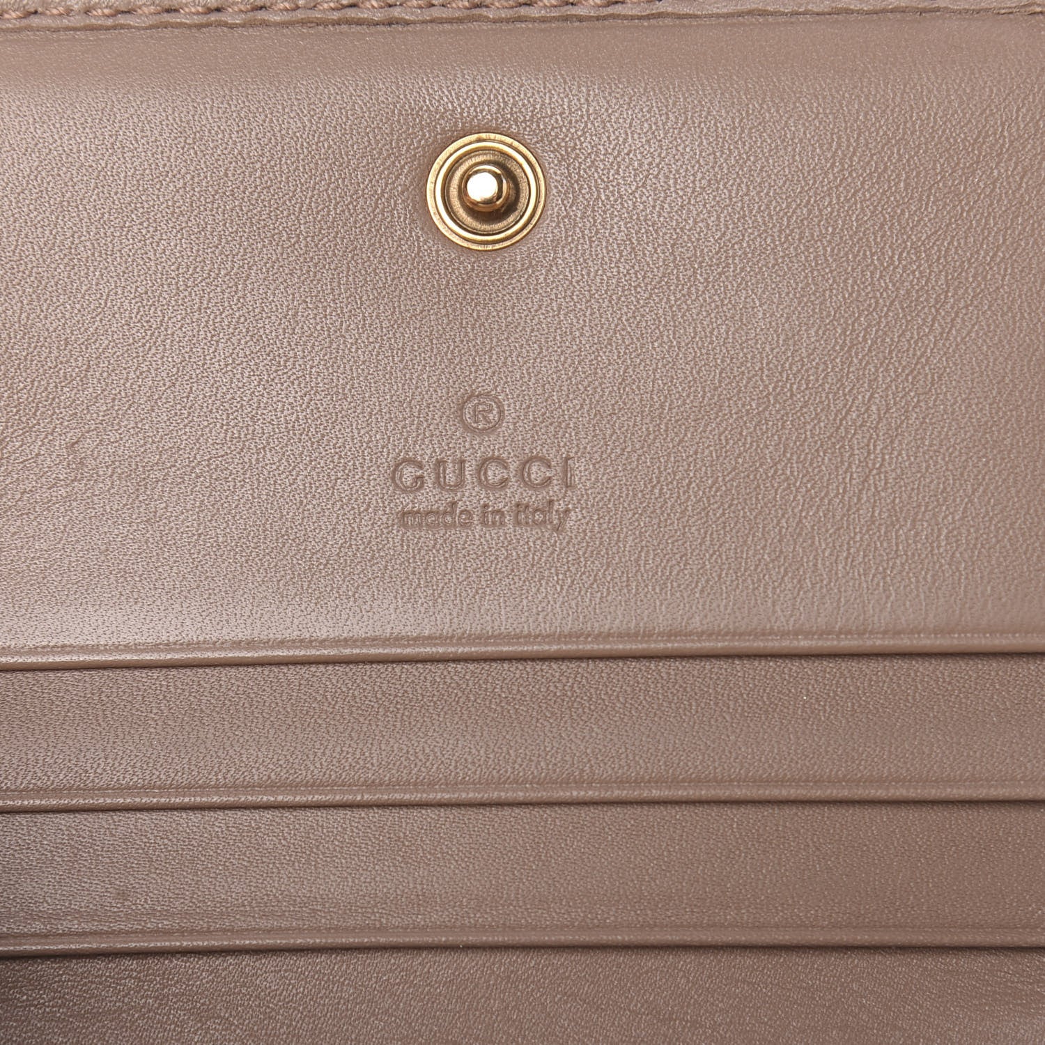 Gucci Calfskin Matelasse GG Marmont Card Case Porcelain Rose 6 of 13