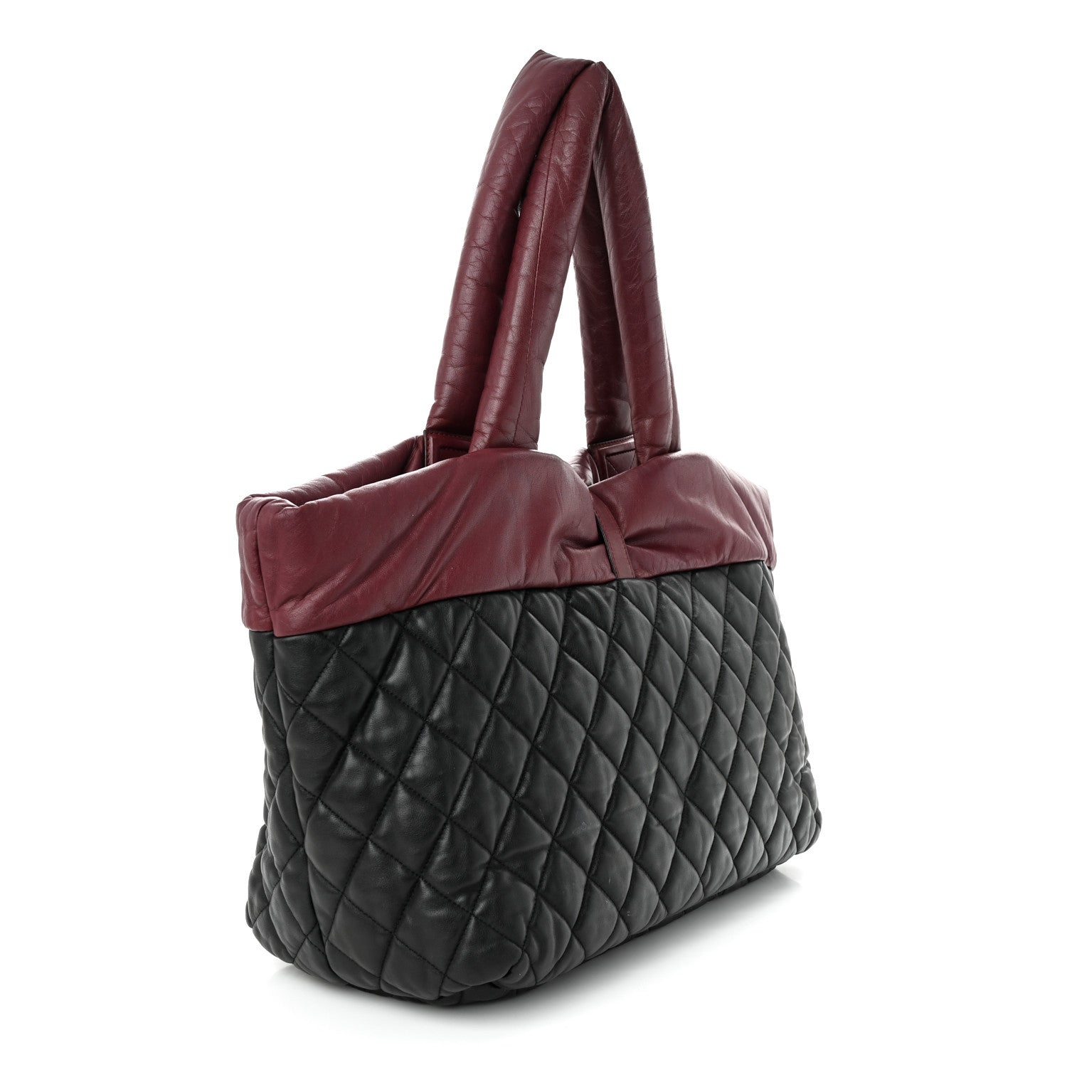 Chanel Lambskin Quilted Medium Coco Cocoon Reversible Tote Black 4 of 19