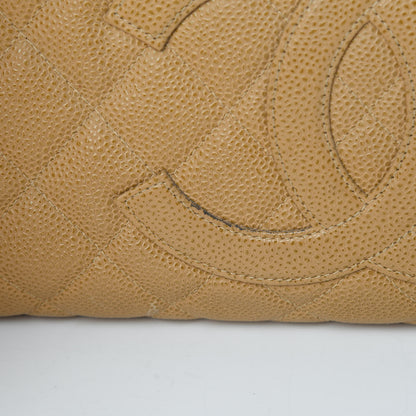 Chanel Caviar Quilted Large Bowler Bag Beige 18 of 20