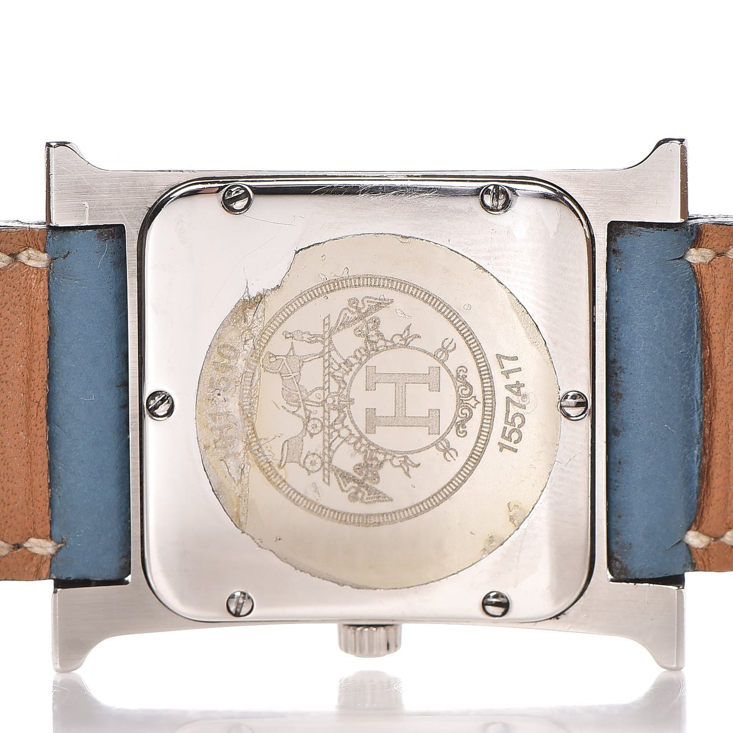 Stainless Steel Epsom 26mm Heure H Hour Watch Blue Jean