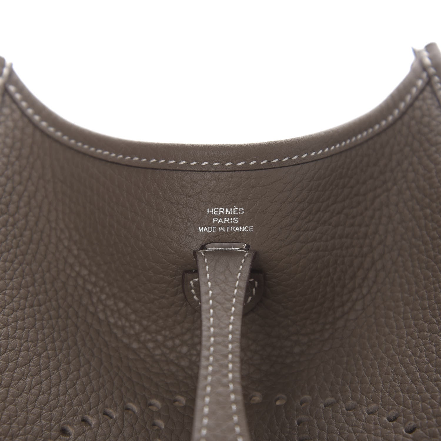 Hermes Taurillon Clemence Amazone Evelyne TPM Etoupe Bleu Indigo 5 of 12
