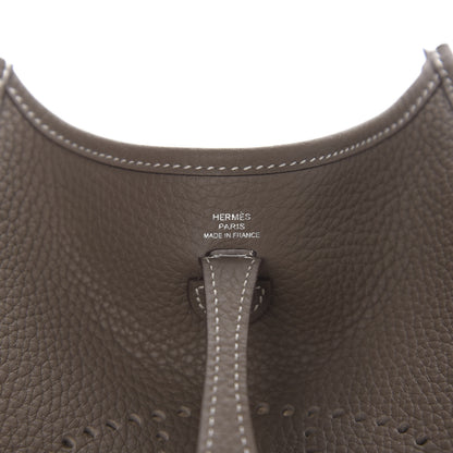 Hermes Taurillon Clemence Amazone Evelyne TPM Etoupe Bleu Indigo 5 of 12