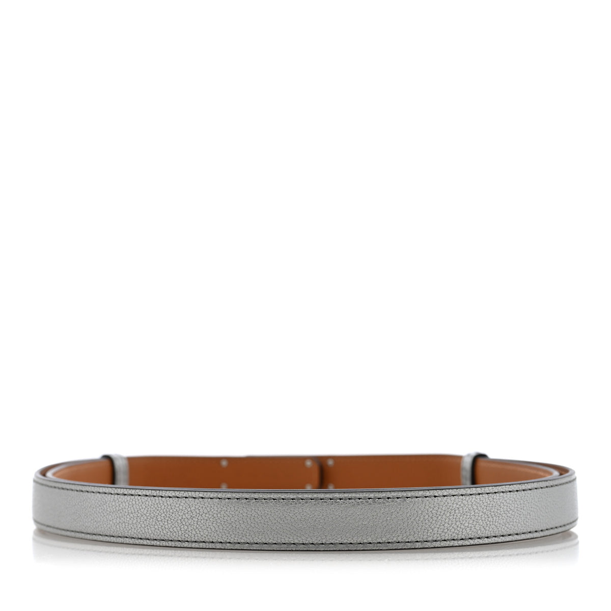 Hermes Metallic Chevre Chamkilight Kelly Belt Argent 2 of 3
