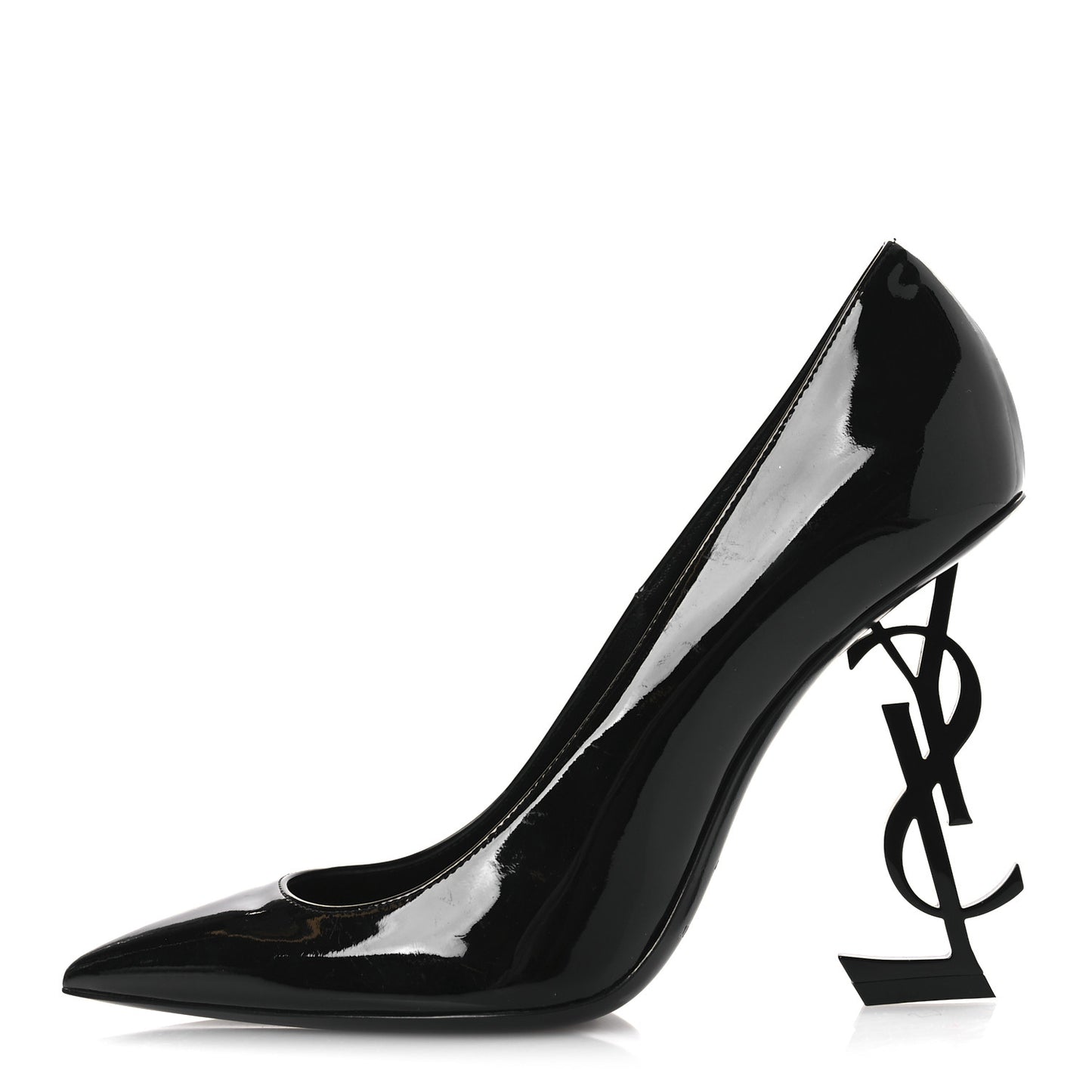 Patent Calfskin Opyum 110 Pumps 38 Black