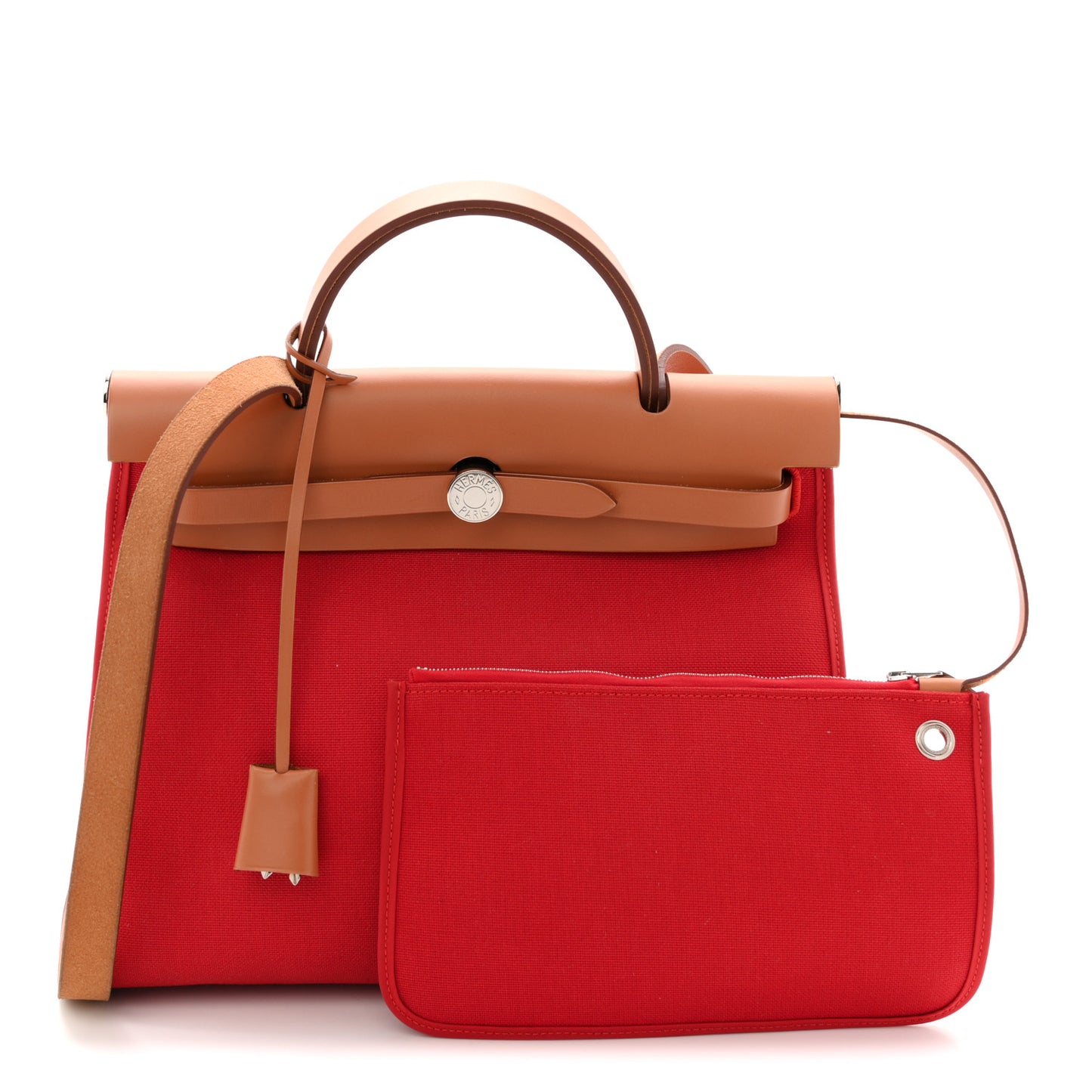 Vache Hunter Toile Herbag Zip 31 PM Rouge Tomate Natural