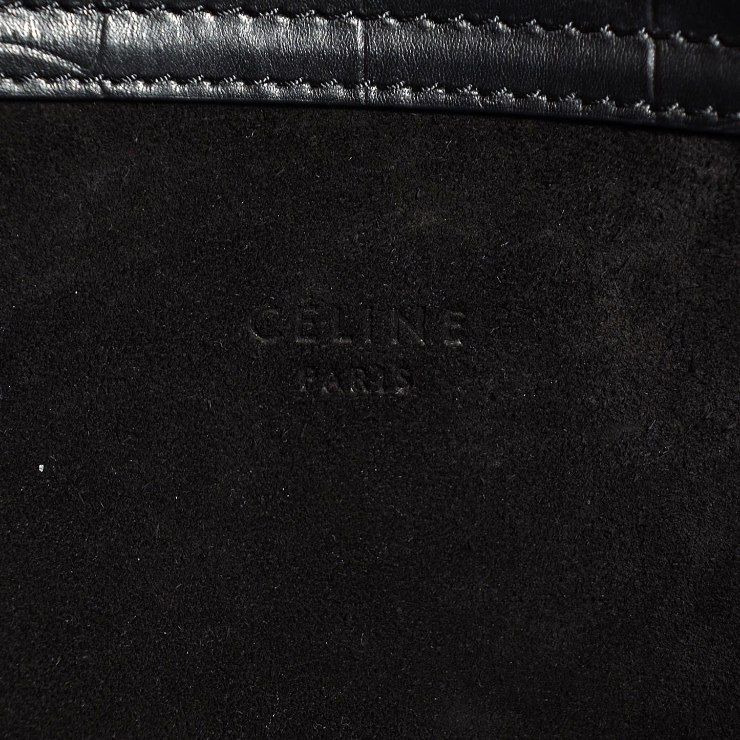 Crocodile Embossed Large Phantom Luggage Black