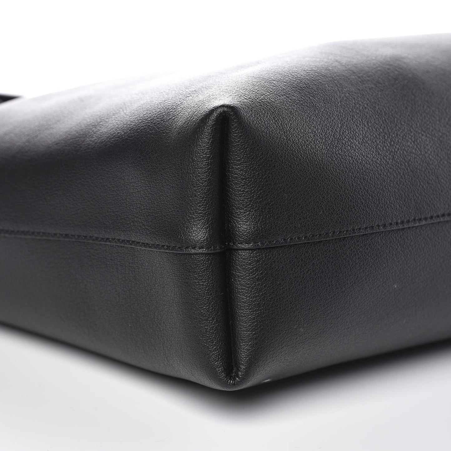 Calfskin Medium Shopping Tote Black