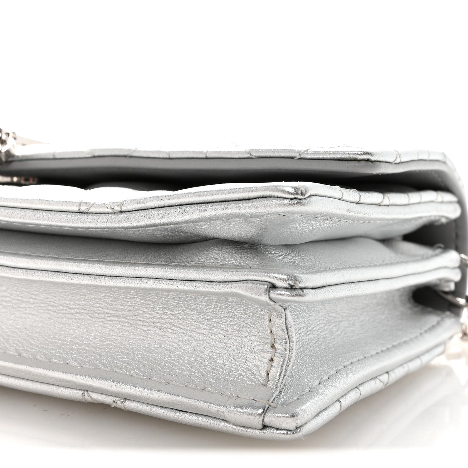 Christian Dior Metallic Lambskin Cannage Mini My Dior Top Handle