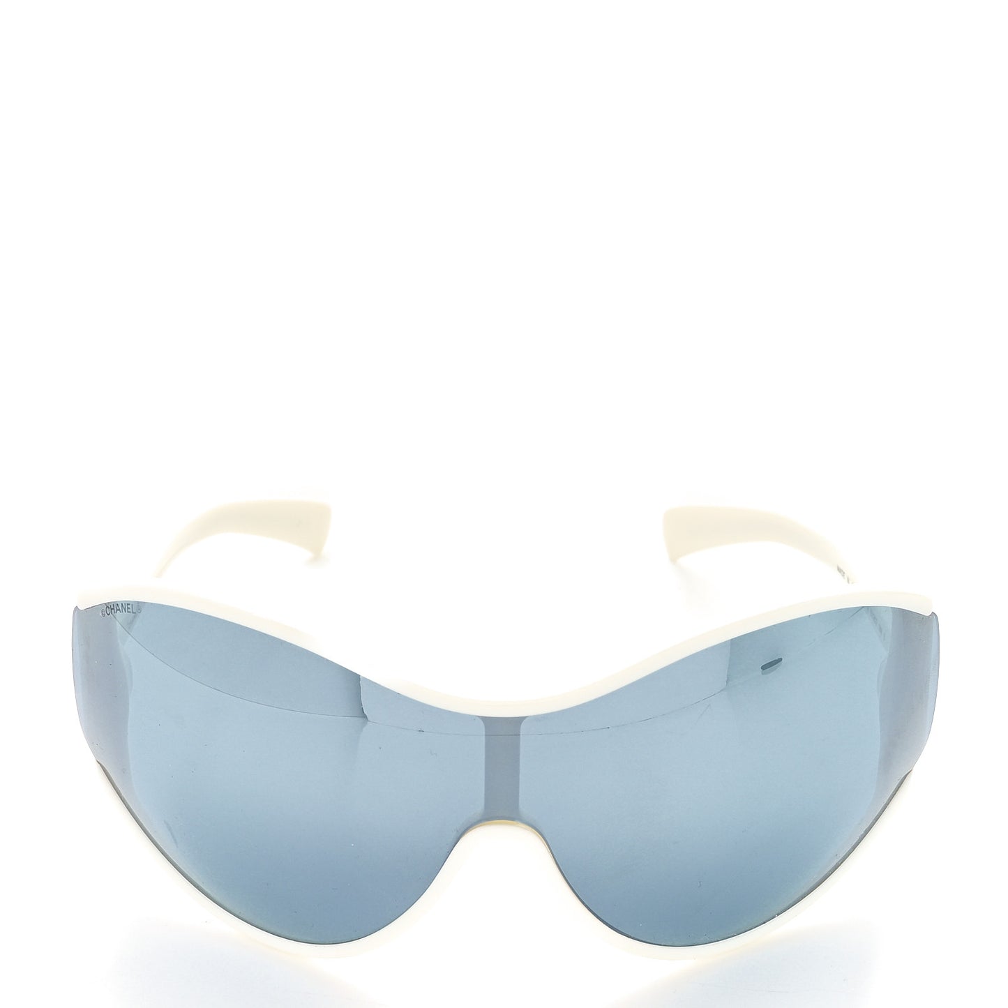 Acetate Mirror Shield Sunglasses 71475 White