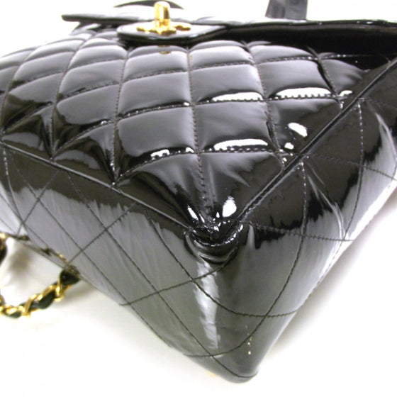 Chanel Patent Quilted Backpack Black 6 of 14