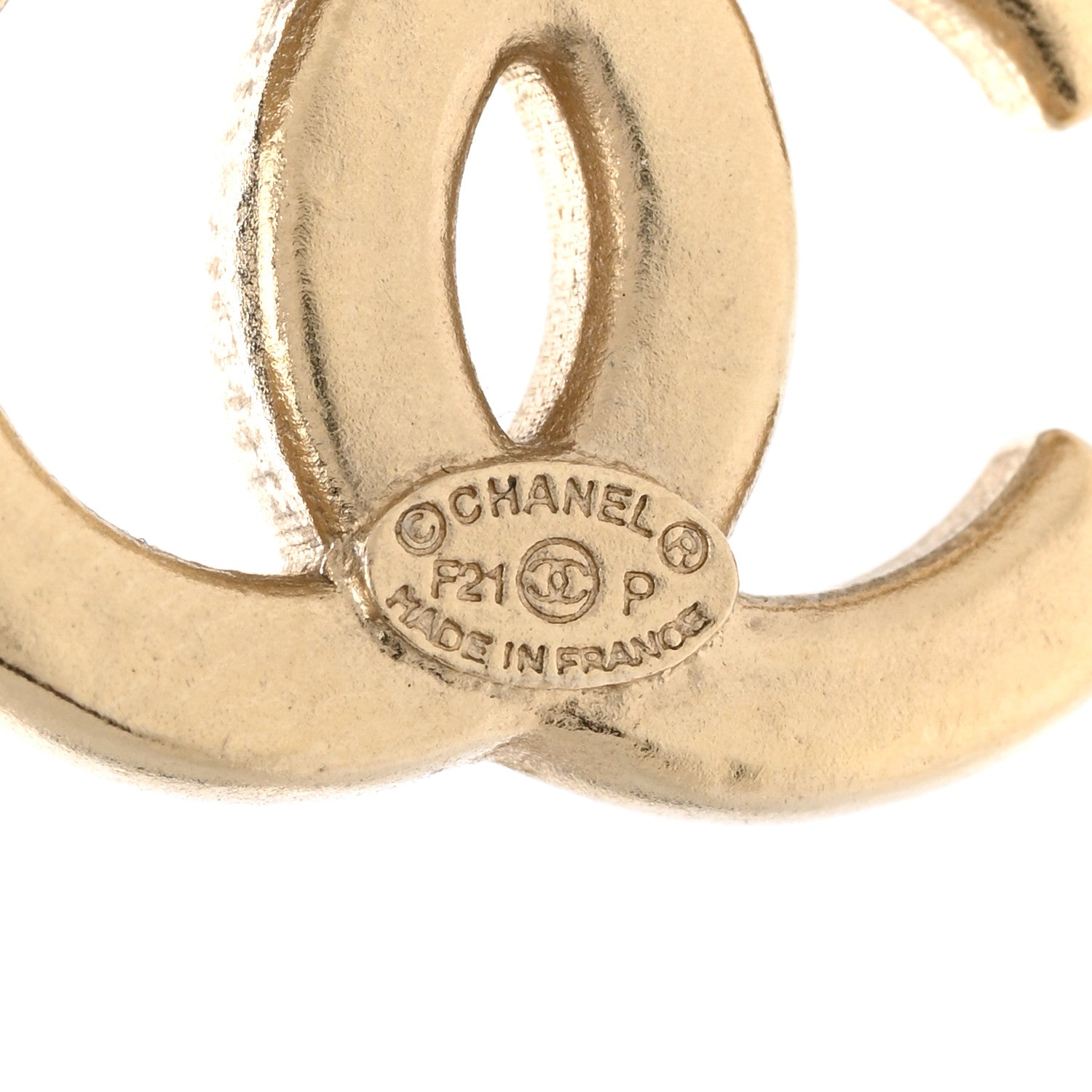 Chanel Pearl CC Hoop Drop Earring Gold 4 of 5