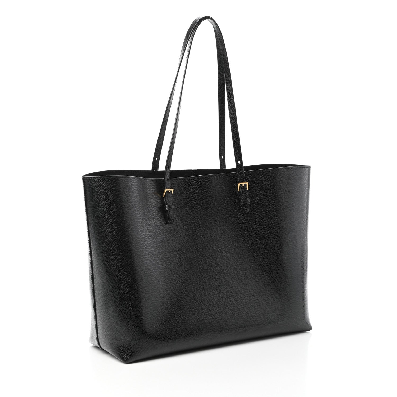 Saint Laurent Calfskin Large Shopping Tote Black 3 of 9