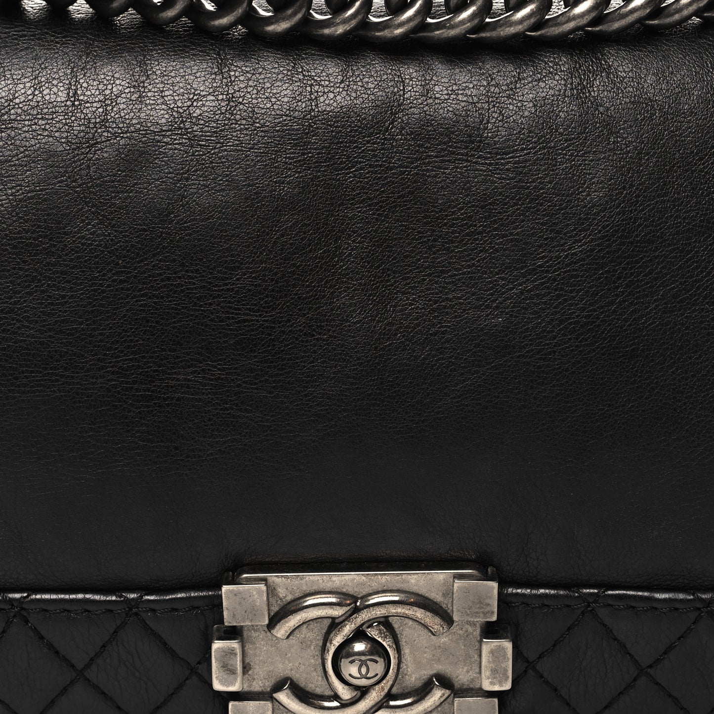 Calfskin Medium Boy Reverso Flap Black