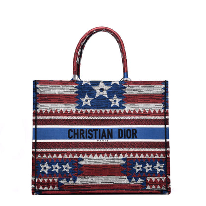 Christian Dior Canvas Embroidered Exclusive US Book Tote Multicolor 1 of 9
