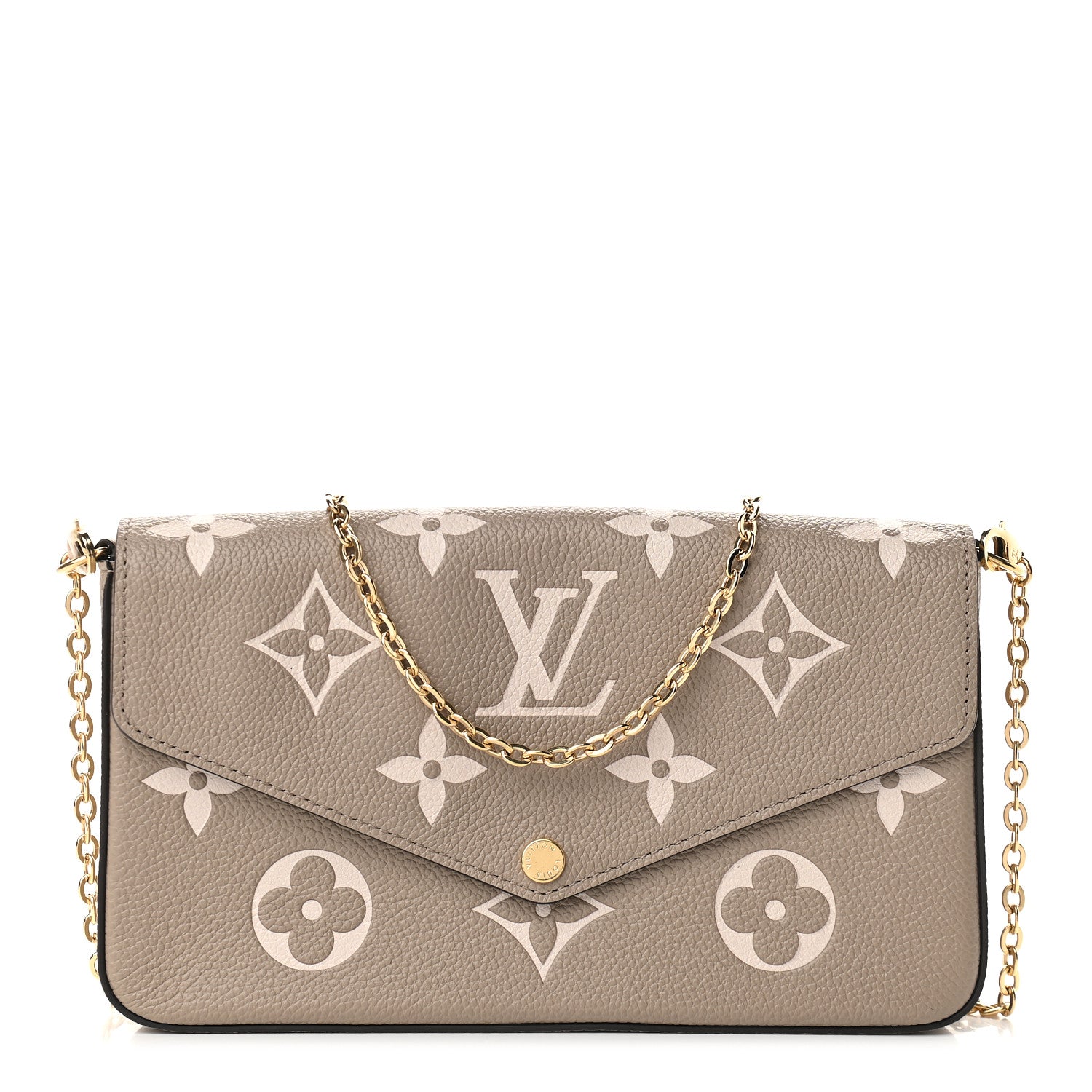 Louis Vuitton Empreinte Monogram Giant Felicie Pochette Tourterelle Creme 1 of 9