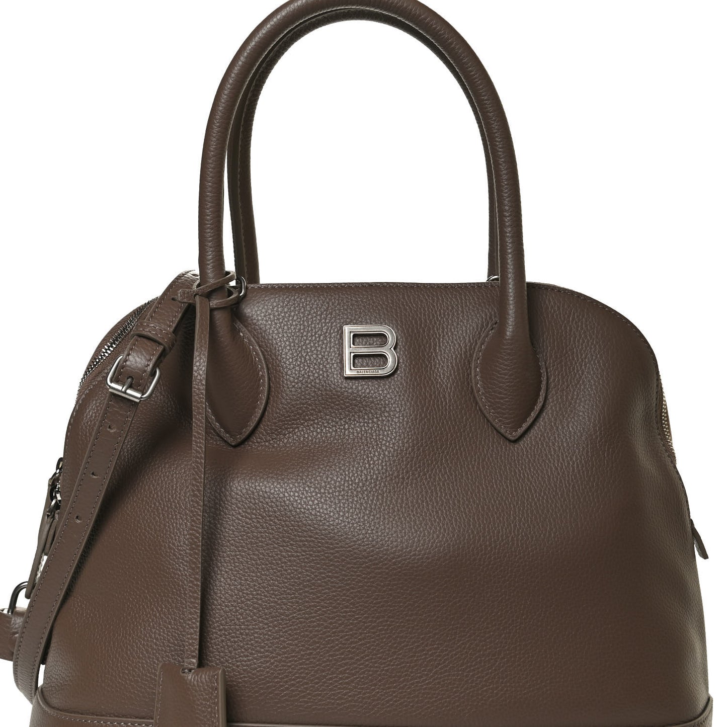 Calfskin Ville Top Handle Bag Mink Grey
