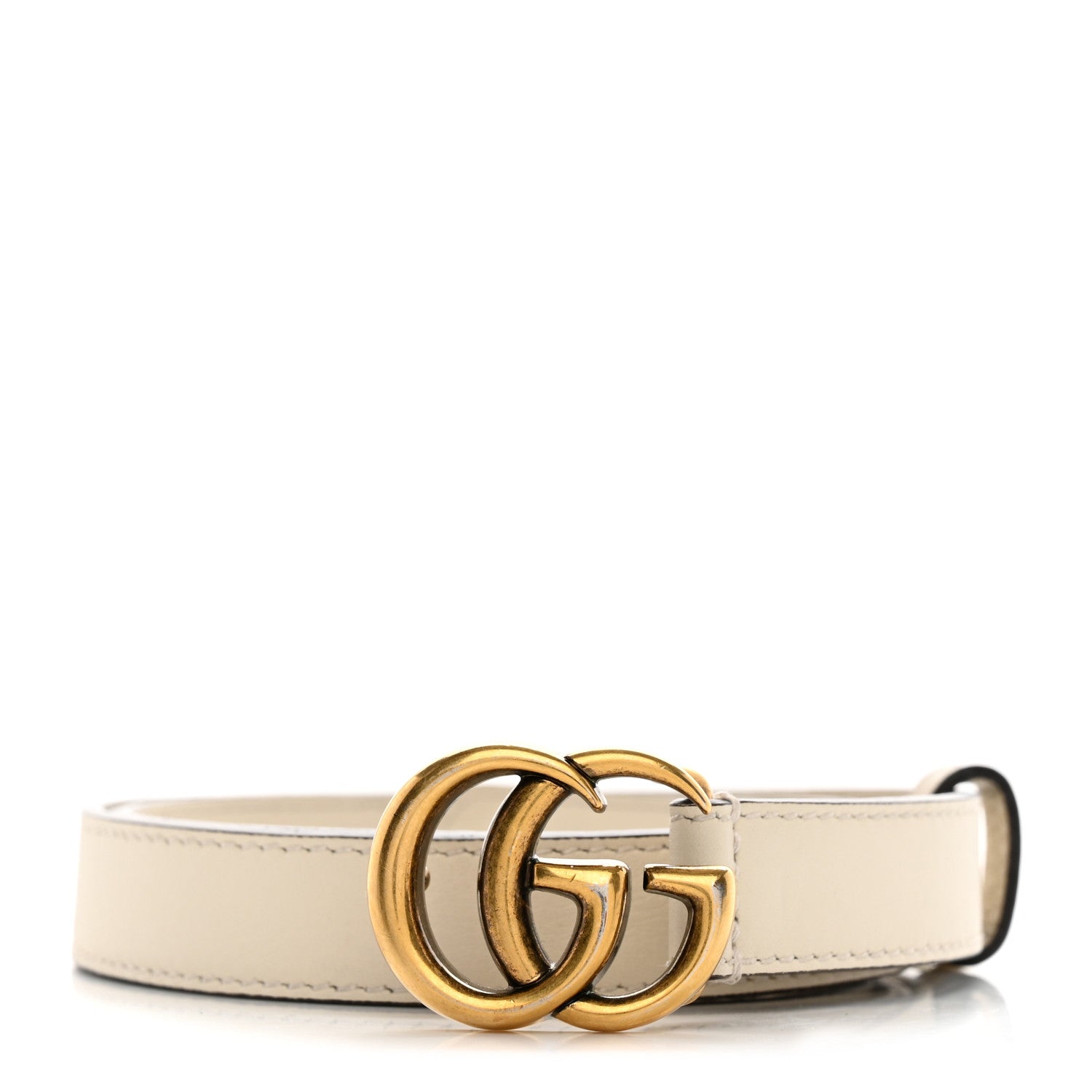 Gucci Calfskin Double G 20mm Belt 70 28 Mystic White 1 of 8