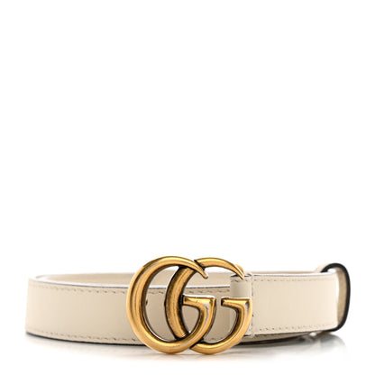 Gucci Calfskin Double G 20mm Belt 70 28 Mystic White 1 of 8