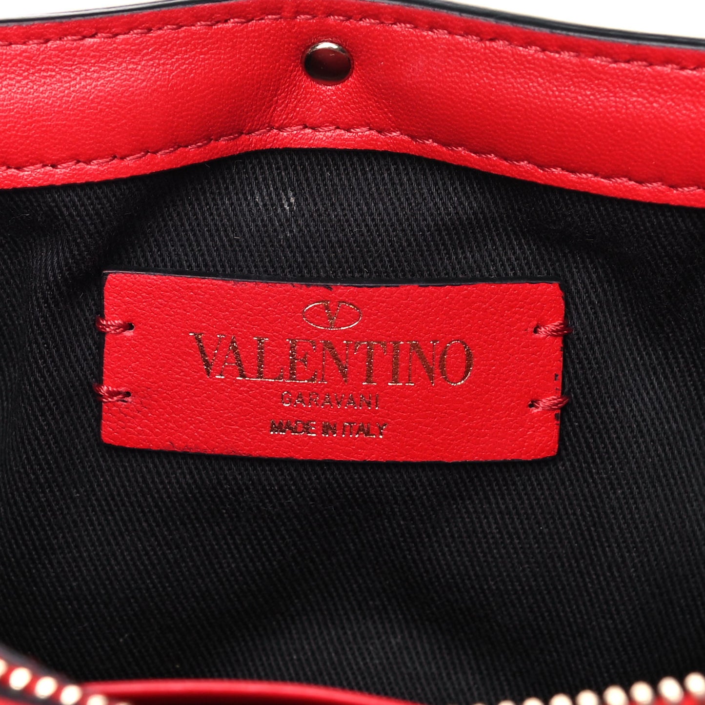 Nappa Candystud Wallet on Chain Rouge Pur