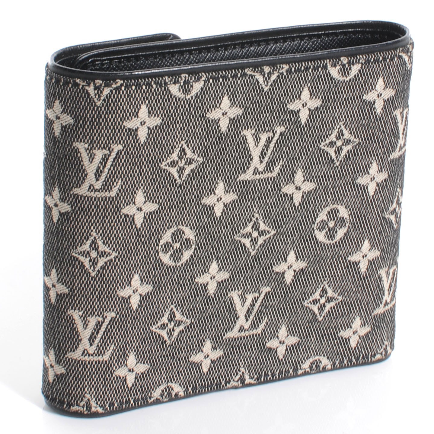 Louis Vuitton Mini Monogram Compact Wallet Black 3 of 7