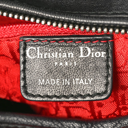 Christian Dior Lambskin Cannage Medium Lady Dior Black 6 of 12