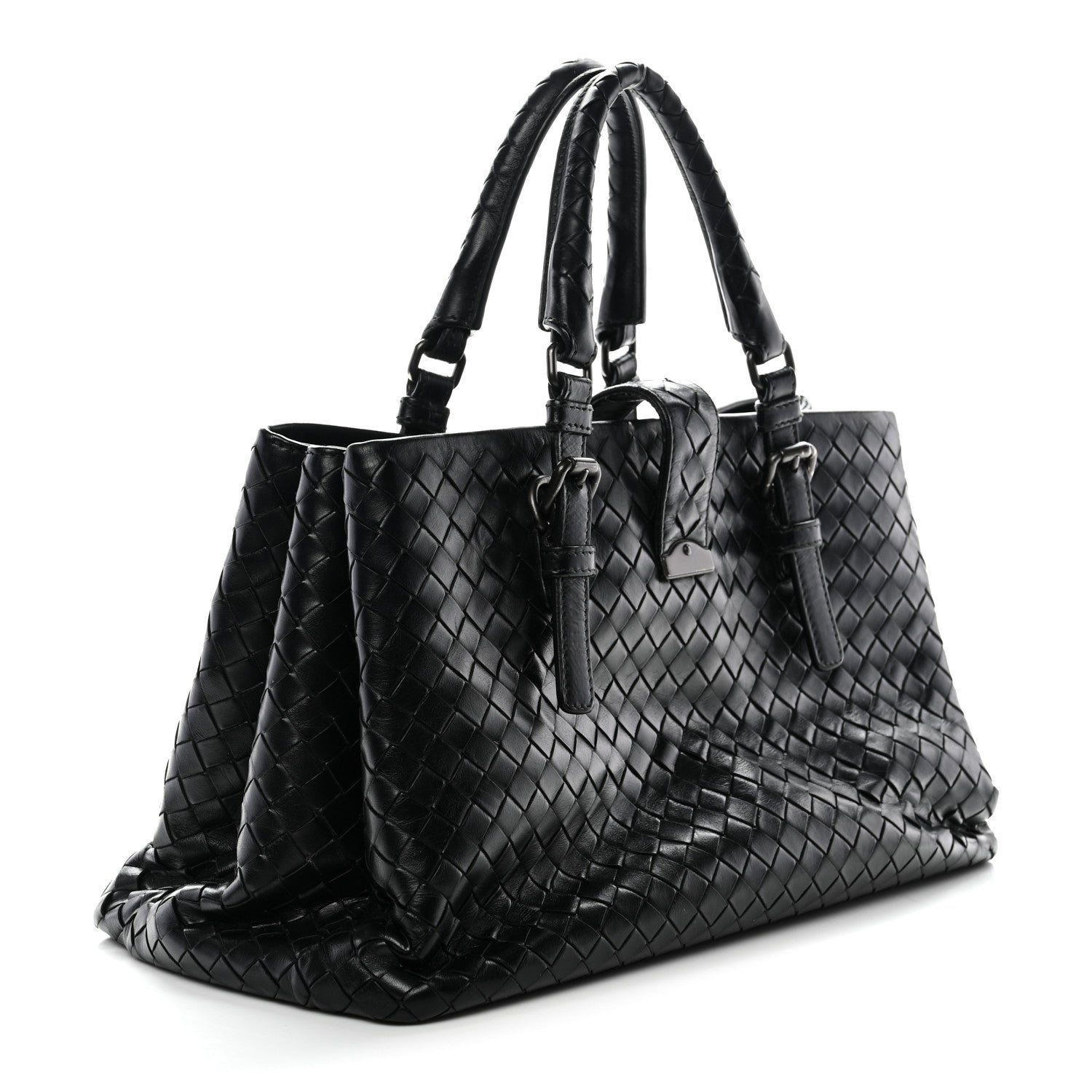 Bottega Veneta Light Calf Intrecciato Small Roma Black 3 of 10
