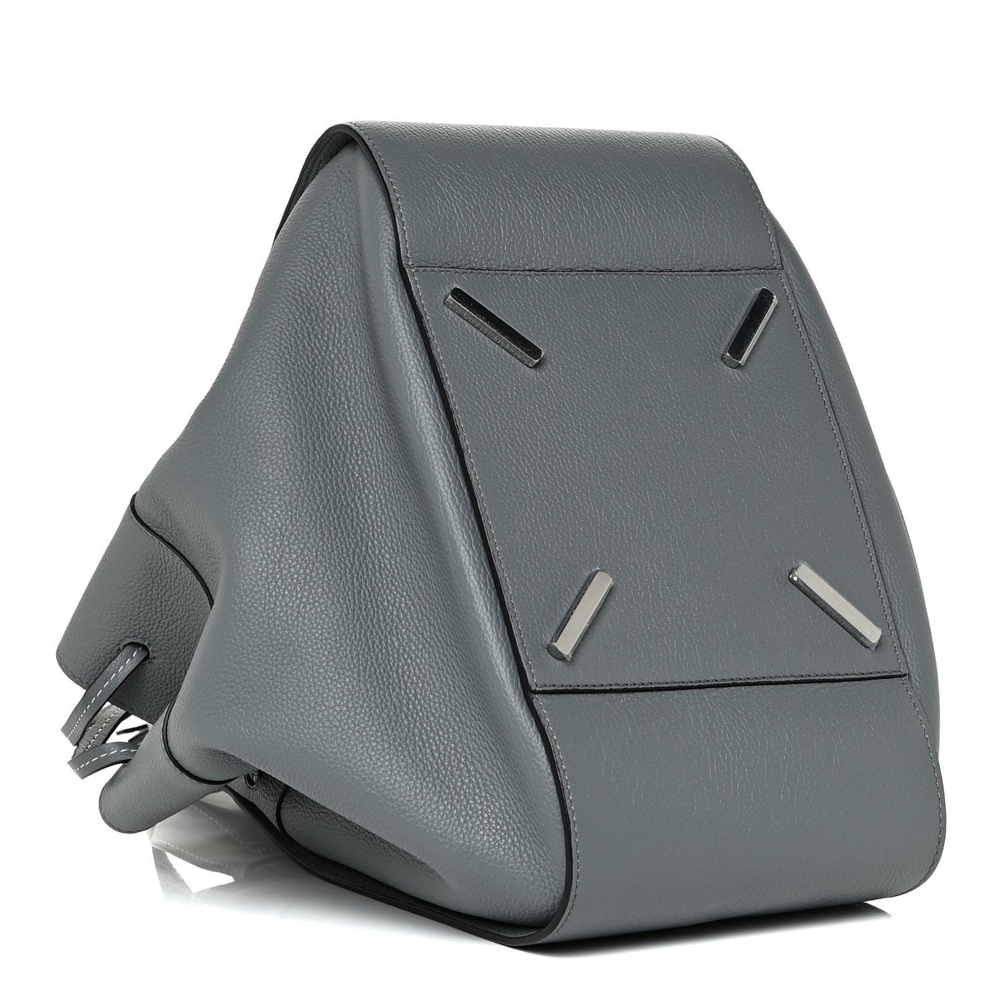 Grained Calfskin Medium Hammock Shoulder Bag Blue