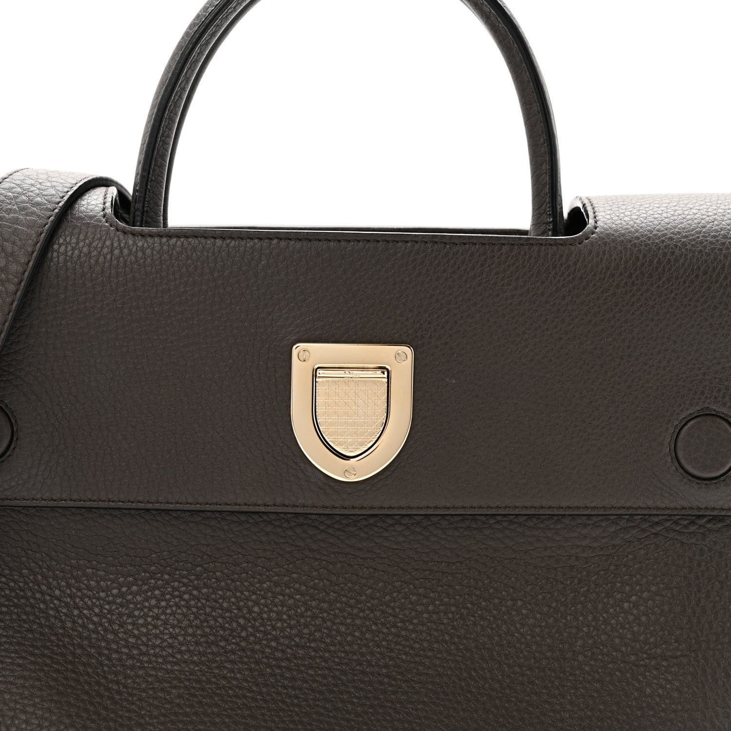 Christian Dior Grained Calfskin Medium Diorever Flap Dark Brown 7 of 14