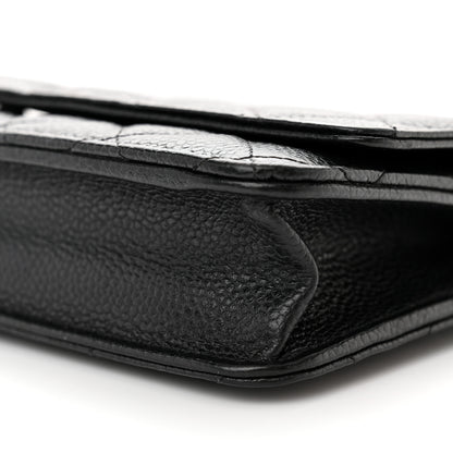Chanel Caviar Quilted Wallet on Chain WOC Black 11 of 13