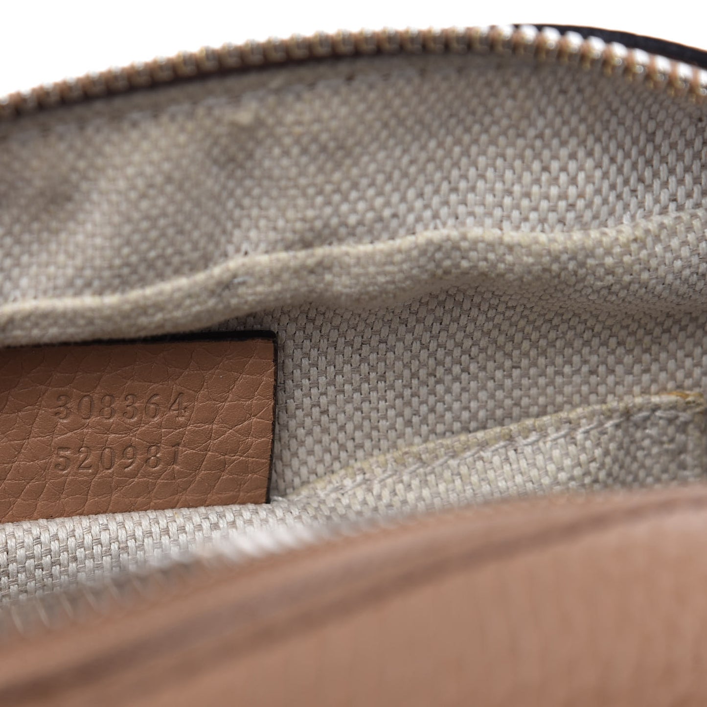 Pebbled Calfskin Small Soho Disco Bag Rose Beige